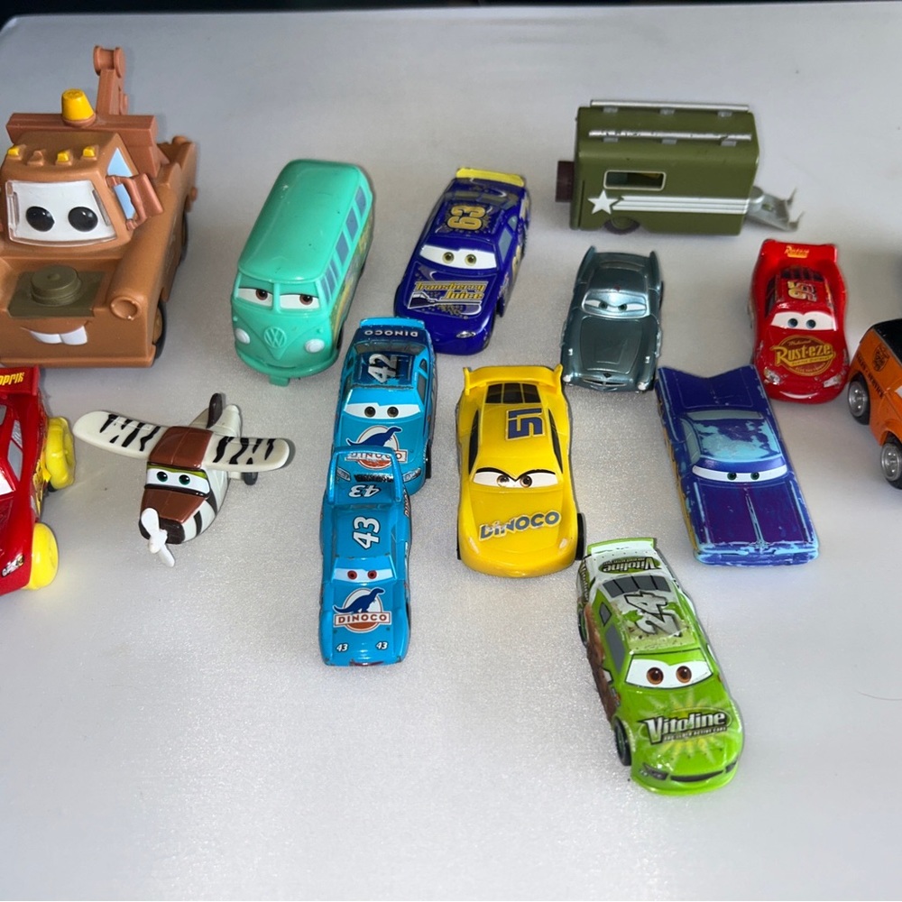 Lot 15 Disney  Pixar Cars Diecast/ plastic gently used.